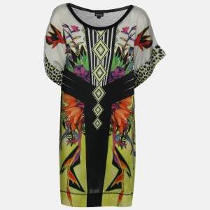 Just Cavalli Multicolor Floral Print Polyester Top XL
