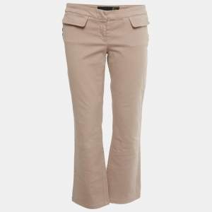 Pre Owned Just Cavalli Pink Cotton Skinny Trousers M