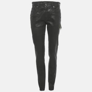 مملوكة مسبقًا بنطلون جينز جست كافالي بطبقة سوداء M خصر 31 بوصة