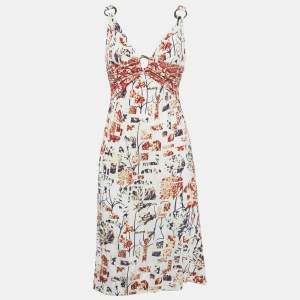 مملوكة مسبقًا Just Cavalli Multicolour Jersey Floral Print Sleeveless Dress M