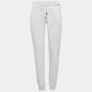 Pre Owned Just Cavalli Beachwear White Terry Joggers M