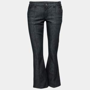 Pre Owned Just Cavalli Black Denim Flared Jeans M/ Waist: 32"