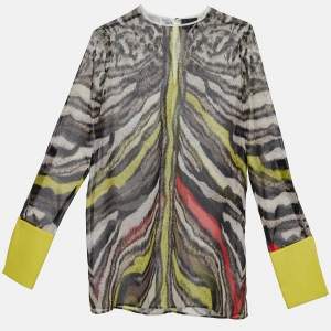 Just Cavalli Multicolor Animal Printed Chiffon Tunic S