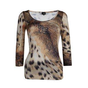 Pre Owned Just Cavalli Animal Print Jersey T-Shirt XS