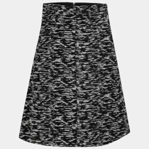 Just Cavalli Monochrome Tweed A-Line Skirt S
