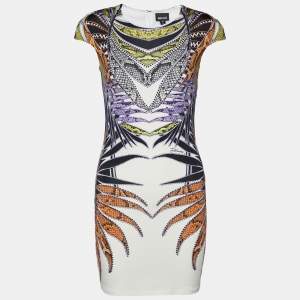 Just Cavalli Multicolor Printed Jersey Sheath Dress S