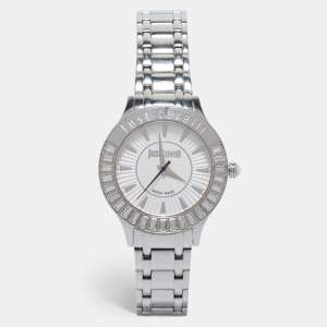 Just Cavalli Silver Stainless Steel Luminal R7253597501 Women's Wristwatch 39 mm