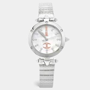 Just Cavalli Mother Of Pearl Stainless Steel JC Logo JC1L122M0055 Women's Wristwatch 36 mm