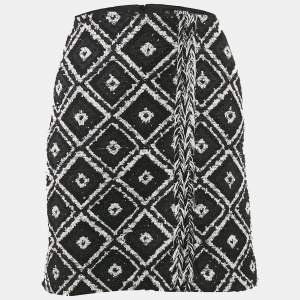 Karl Lagerfeld Black Tweed Mini Skirt S