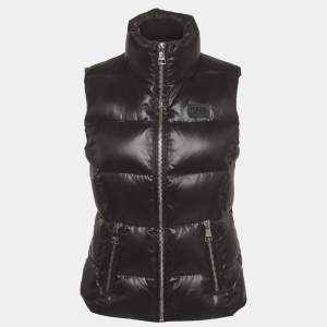 Pre Owned Karl Lagerfeld Black Synthetic Puffer Vest S