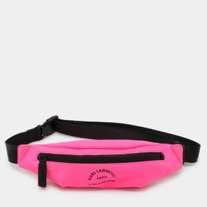 Karl Lagerfeld Neon Pink Nylon Rue St. Guillaume Belt Bag