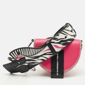 Karl Lagerfeld Pink/Black Leather K/Karlimals Crossbody Bag