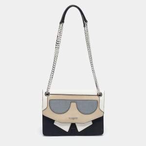 Karl Lagerfeld Multicolor Leather Flap Shoulder Bag