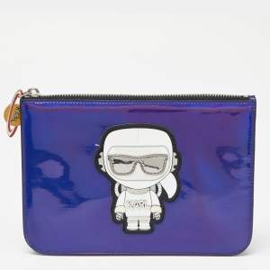Karl Lagerfeld Indigo PVC K/ikonik Zip Pouch