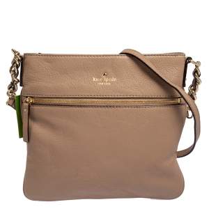 Pre Owned Kate Spade Pink Leather Cobble Hill Ellen Crossbody Bag