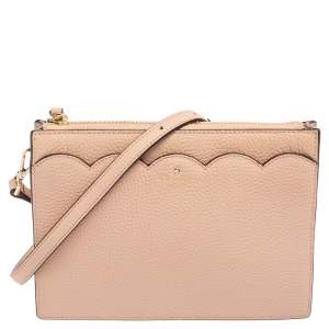 Pre Owned Kate Spade Dusty Pink Leather Leewood Place Clarise Crossbody Bag