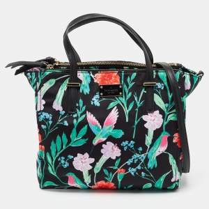 Pre Owned Kate Spade Multicolor Floral Nylon and Leather Wilson Road Alyse Tote