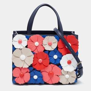 Pre Owned Kate Spade Multicolor Leather Floral Applique Daisy Lane Sam Tote