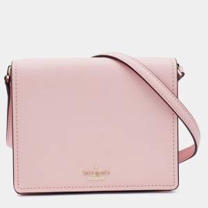 Pre Owned Kate Spade Pink Leather Lily Avenue Cara Crossbody Bag