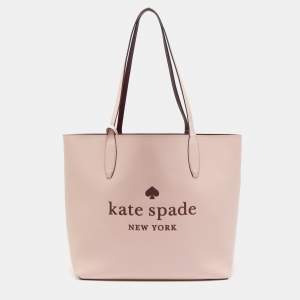 Kate Spade Rose Smoke Leather Glitter On Tote