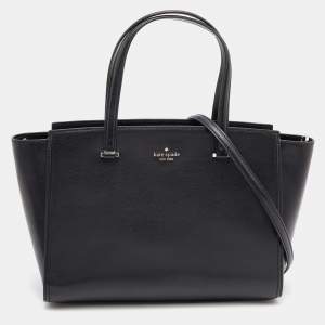 Kate Spade Black Leather Large Patterson Drive Geraldine Satchel