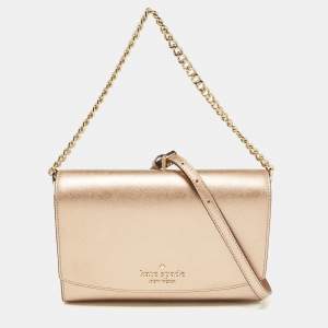 Kate Spade Metallic Leather Carson Flap Crossbody Bag