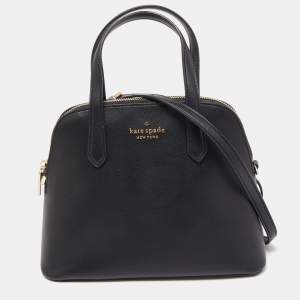 Kate Spade Black Coated Canvas Medium Schuyler Dome Satchel