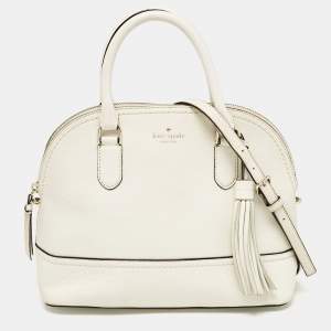 Kate Spade White Leather Carli McCall Street Satchel