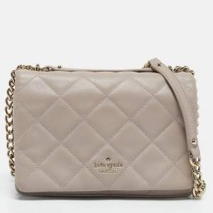 Kate Spade Light Mauve Quilted Leather Emerson Place Vivenna Shoulder Bag
