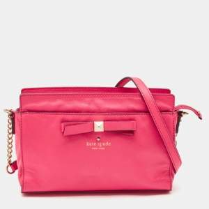 Kate Spade Pink Leather Hancock Park Angelica Crossbody Bag