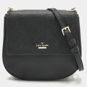 Pre Owned Kate Spade Black Leather Small Cameron Street Byrdie Crossbody Bag