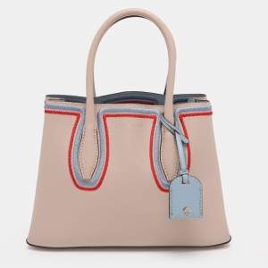 Pre Owned Kate Spade Beige Leather Small Eva Embroidered Tote