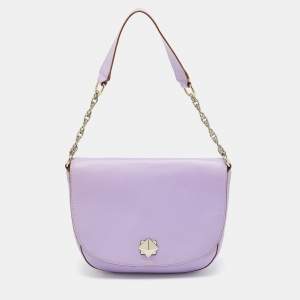 Pre Owned Kate Spade New Bond Street Sawyer Lilac Leather Hobo