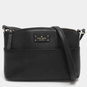 Pre Owned Kate Spade Grove Street Millie Black Leather Shoulder Bag