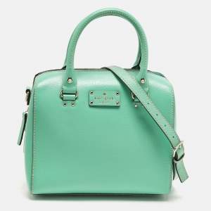 مملوكة مسبقًا Kate Spade Wellesley Alessa Light Green Leather Satchel