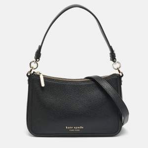 مملوكة مسبقًا Kate Spade Hudson Black Leather Crossbody Bag