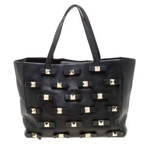 Kate Spade Black Leather Bow Terrace Janis Tote