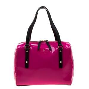 Pre Owned Kate Spade Pink Patent Leather Bowler Bag