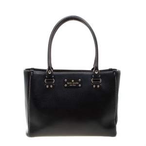 Pre Owned Kate Spade Black Leather Patterson Drive Kona Tote