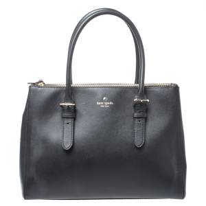 Pre Owned Kate Spade Black Leather Charlotte Street Reena Tote