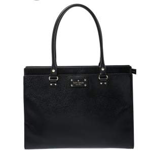 Pre Owned Kate Spade Black Leather Tote