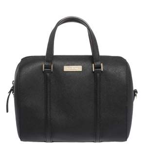 Pre Owned Kate Spade Black Leather Cameron Street Lane Satchel