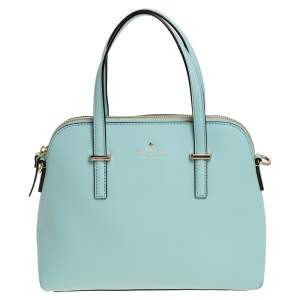 Pre Owned Kate Spade Mint Green Leather Cedar Street Maise Satchel