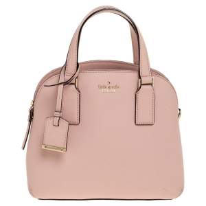 Pre Owned Kate Spade Powder Pink Leather Sylvia Dome Satchel