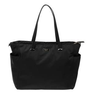Pre Owned Kate Spade Black Nylon and Leather Dawn Baby Diaper Bag