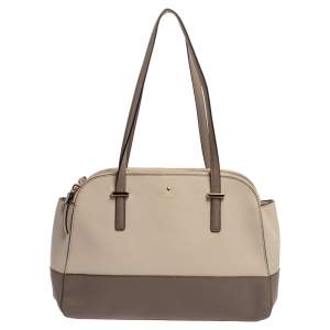 Pre Owned Kate Spade Beige Leather Cedar Street Maise Satchel