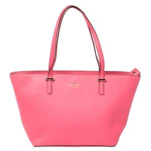 Pre Owned Kate Spade Pink Leather Cedar Street Harmony Tote