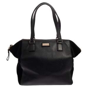 Pre Owned Kate Spade Black Leather and Suede Magnolia Park Ollie Tote
