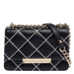 Pre Owned Kate Spade Black Quilted Leather Mini Emerson Place Lawren Crossbody Bag