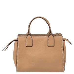 Pre Owned Kate Spade Beige Leather Dunne Lane Tote 